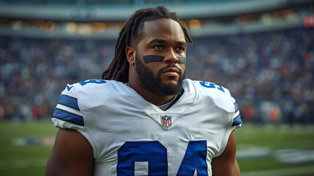 Dallas Cowboys player Marshawn Kneeland during a football game