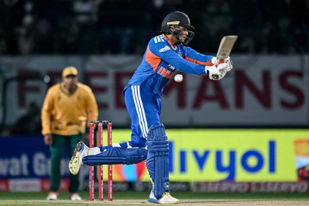 Sanju Samson and Abhishek Sharma batting in T20 World Cup 2026 final